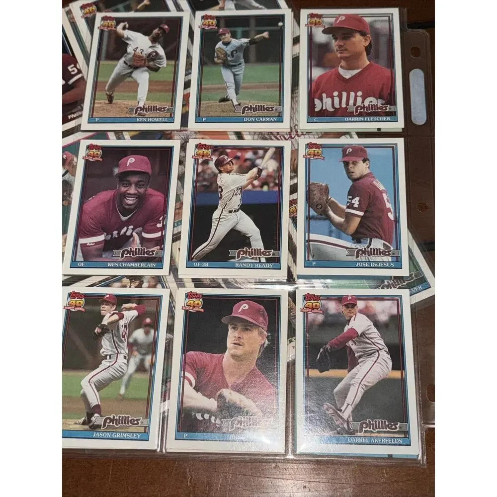 Philadelphia Phillies Lot Baseball Cards Mike Lieberthal Dale Murphy Maddux